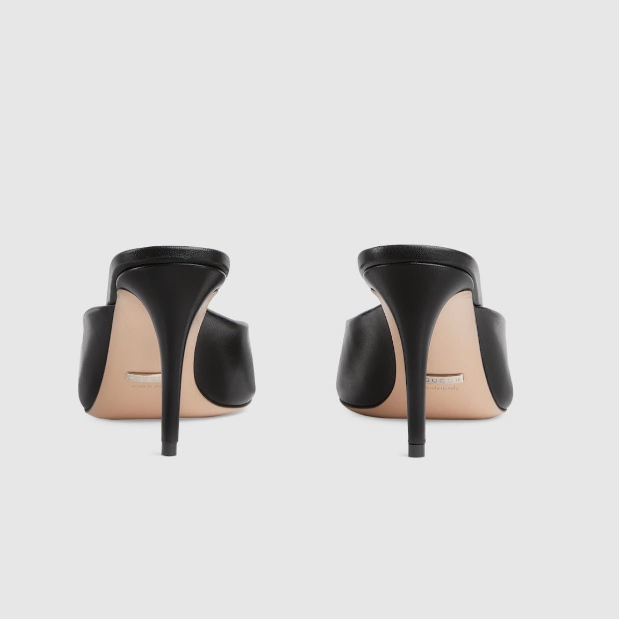 GUCCI Women's Horsebit mid-heel slide sandal in Black