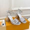 LOUIS VUITTON LV WOMEN HIGH SANDAL IN SILVER CALFSKIN
